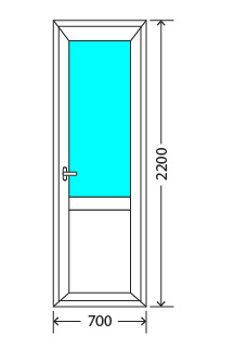 Балконный блок: дверь Exprof S-358 Дрезна