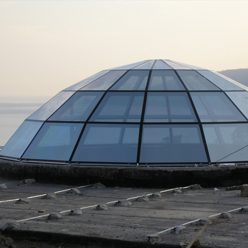 Ремонт стеклянного купола Дрезна