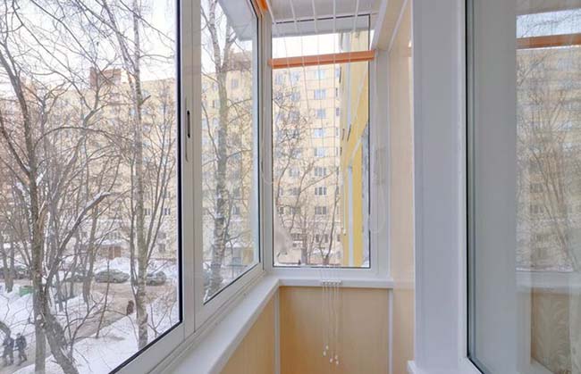 Зимнее остекление лоджии и балкона зимой Дрезна