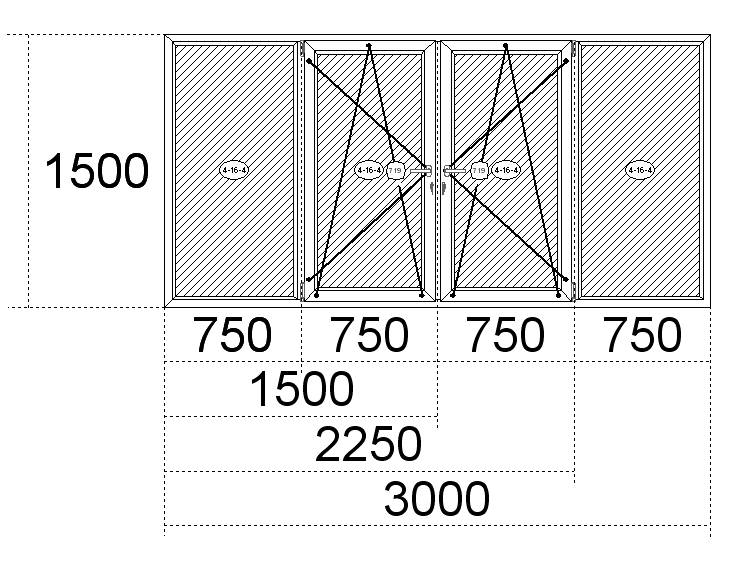 Стандартные окна ПВХ: размеры - высота и ширина Дрезна
